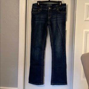 Dark wash bootcut jeans